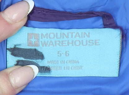 Boys UK Size 5-6 Years Mountain Warehouse Purple Puffer Jacket