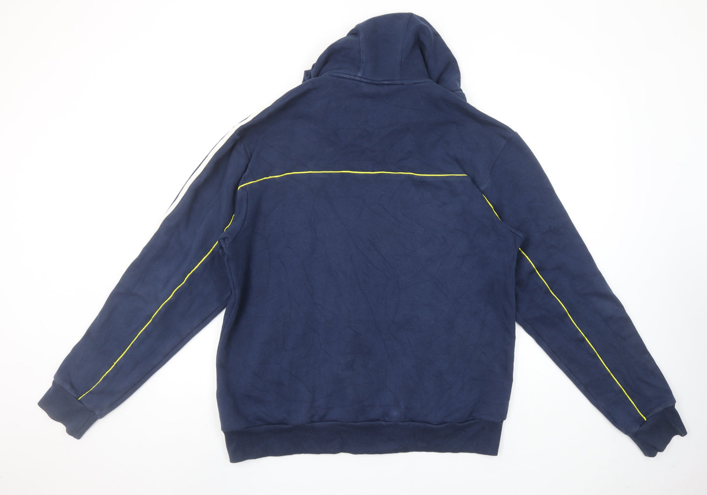 Mens UK Size L adidas Blue Full Zip Hoodie