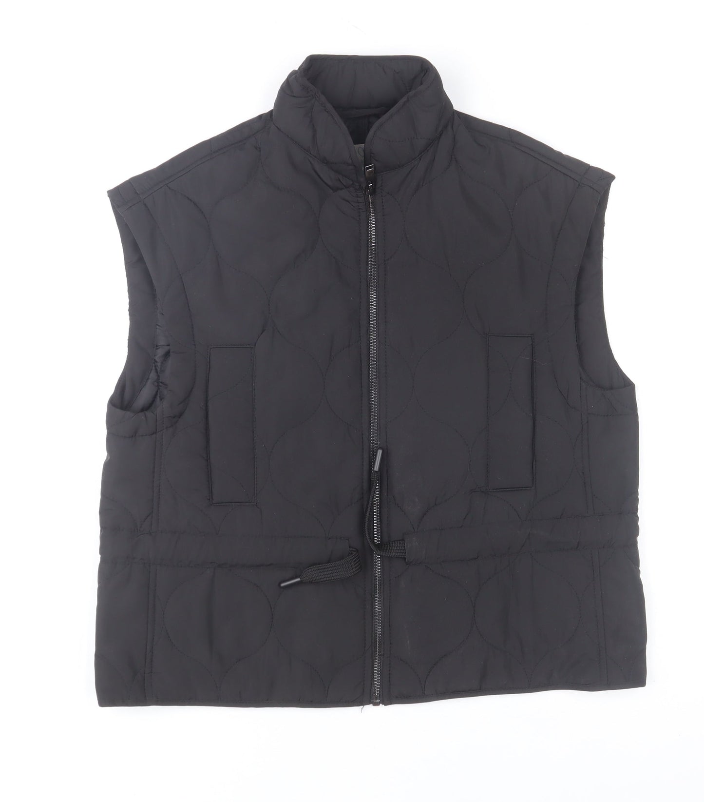 Primark Women’s Black Quilted Waistcoat 2XS Lightweight Zip Vest