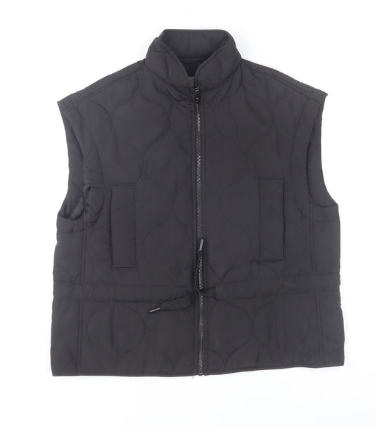 Primark Women’s Black Quilted Waistcoat 2XS Lightweight Zip Vest