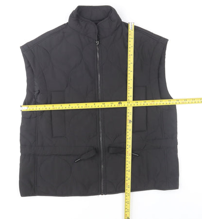 Primark Women’s Black Quilted Waistcoat 2XS Lightweight Zip Vest