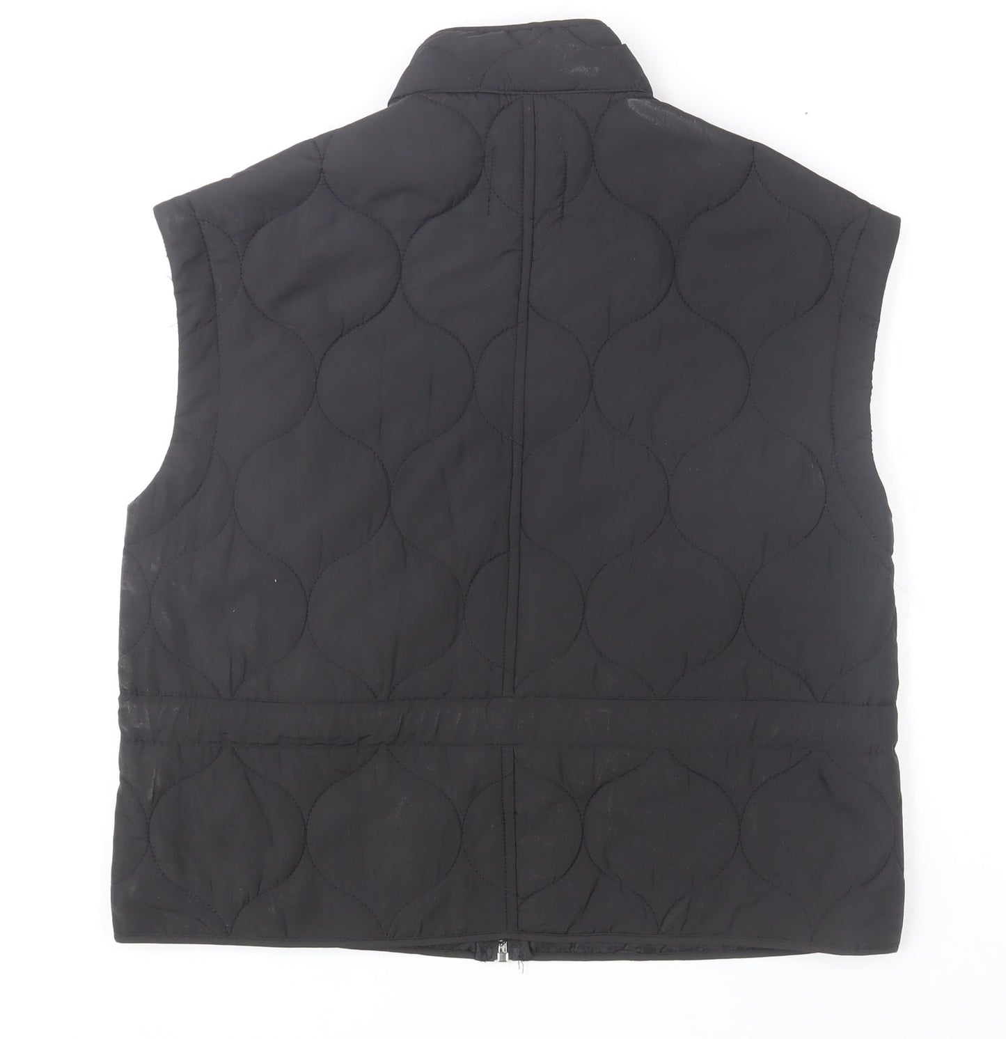 Primark Women’s Black Quilted Waistcoat 2XS Lightweight Zip Vest