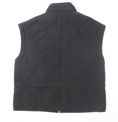 Primark Women’s Black Quilted Waistcoat 2XS Lightweight Zip Vest