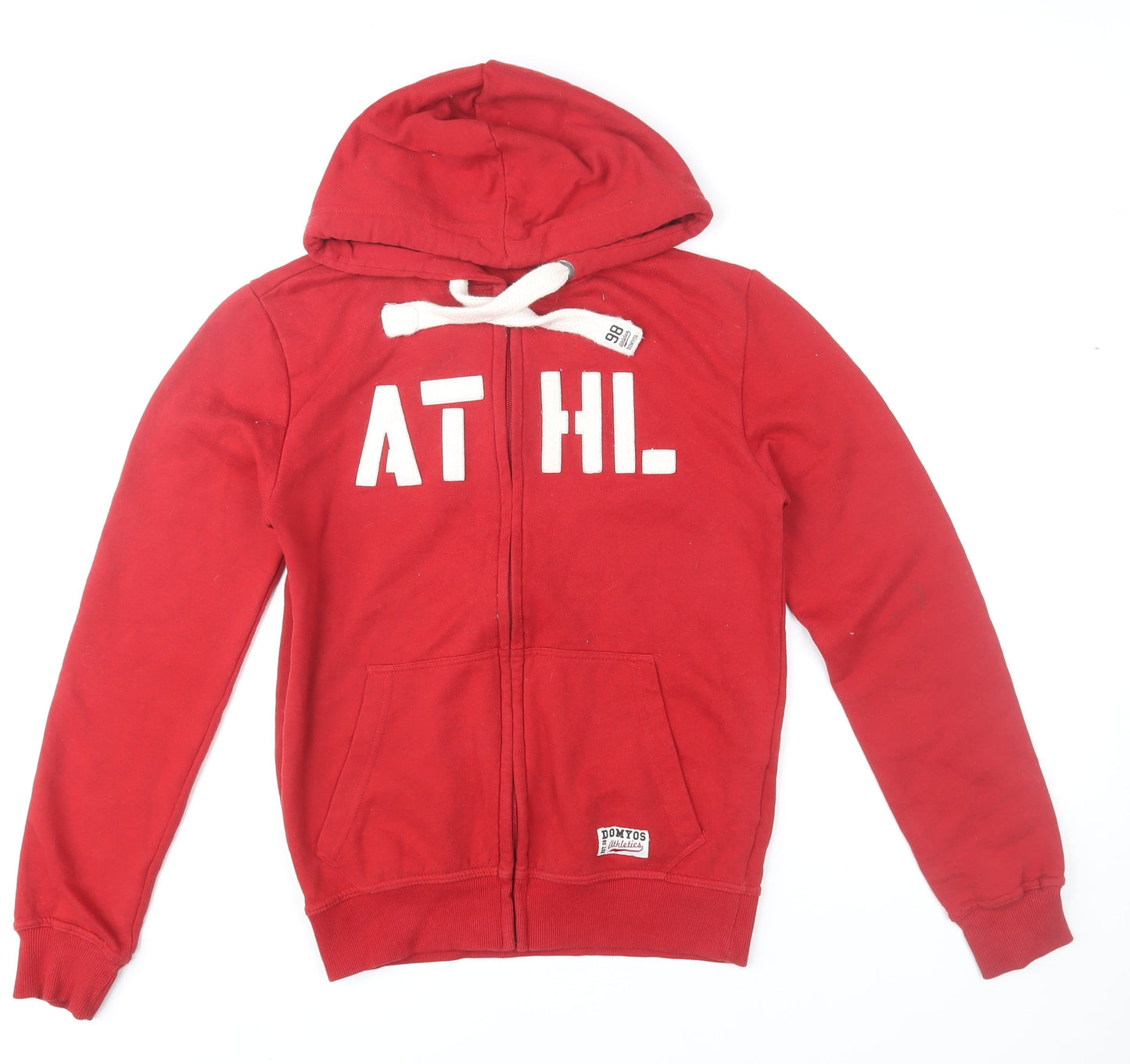Mens UK Size XS DOMYOS Red Full Zip Hoodie