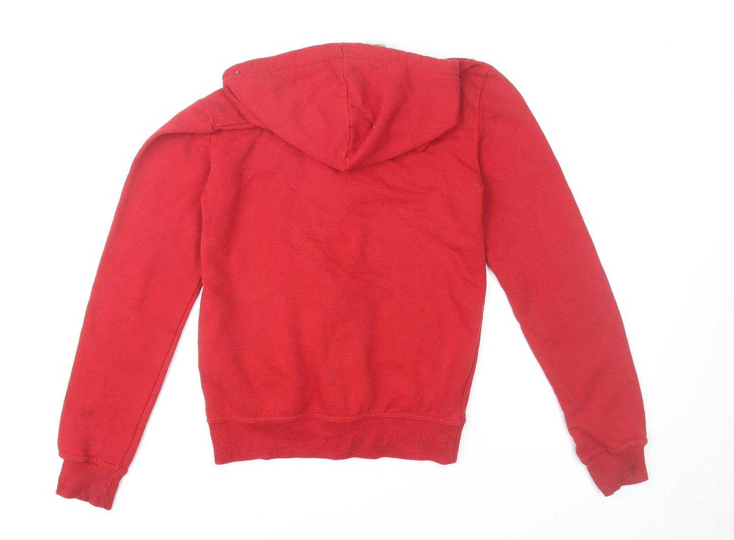Mens UK Size XS DOMYOS Red Full Zip Hoodie