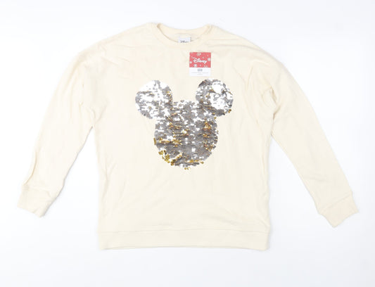Womens UK Size 8 Disney Beige Pullover Sweatshirt