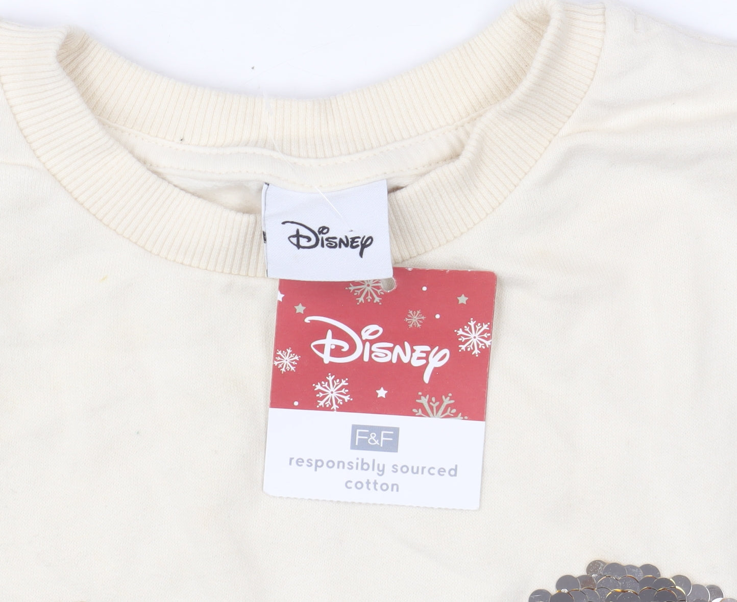 Womens UK Size 8 Disney Beige Pullover Sweatshirt