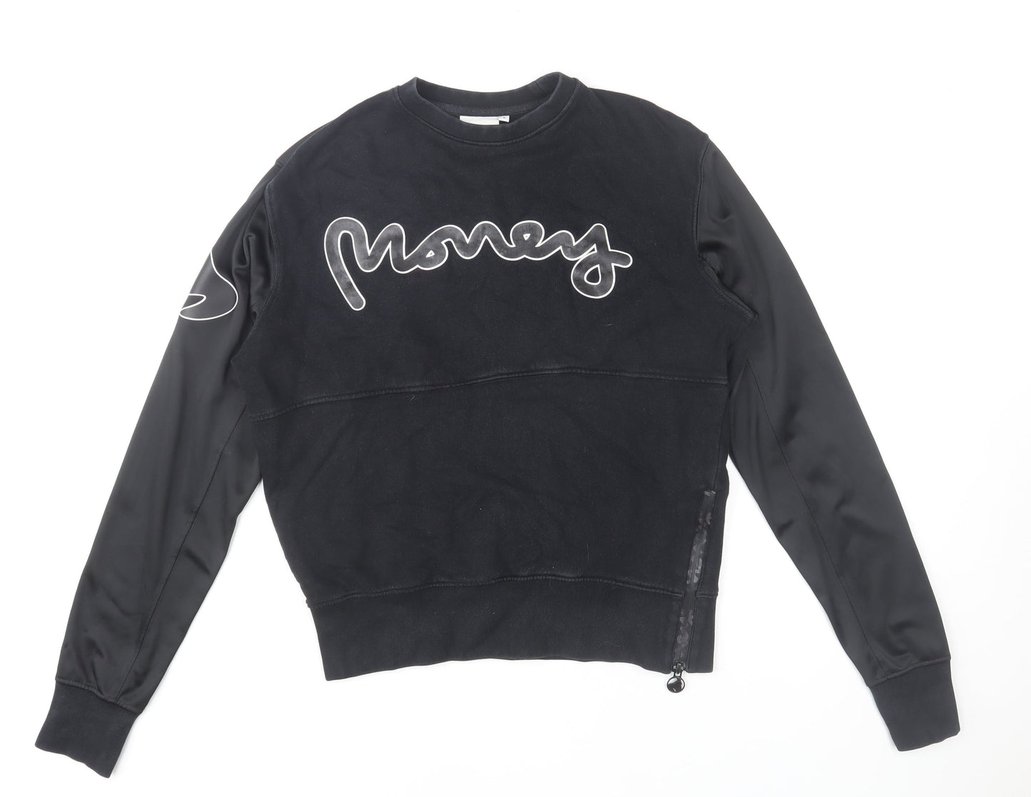 Womens UK Size S Money Black Pullover Sweatshirt