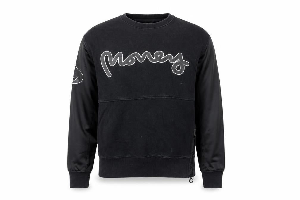 Womens UK Size S Money Black Pullover Sweatshirt