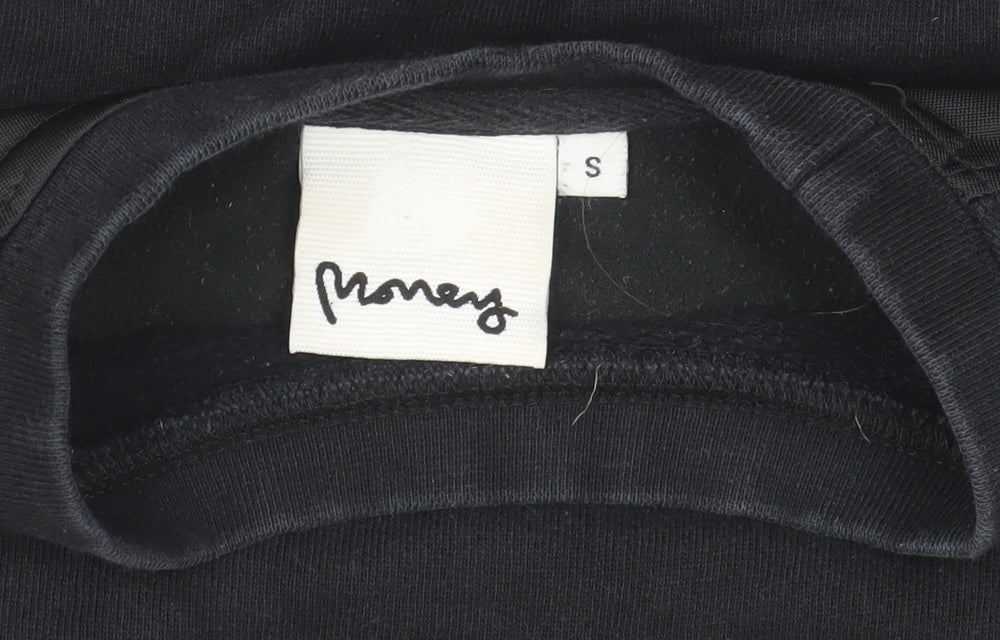 Womens UK Size S Money Black Pullover Sweatshirt
