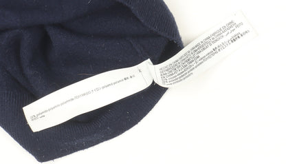 Massimo Dutti Men's Blue Full Zip Knit Jumper Size L