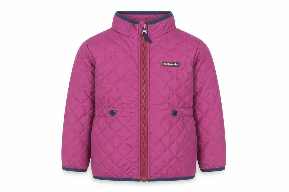 Girls UK Size 6 Years Muddy Puddles Pink Quilted Coat
