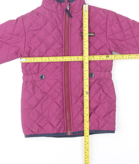 Girls UK Size 6 Years Muddy Puddles Pink Quilted Coat