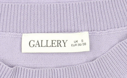 Gallery Womens Lilac Puff Sleeve Pullover Jumper Size S