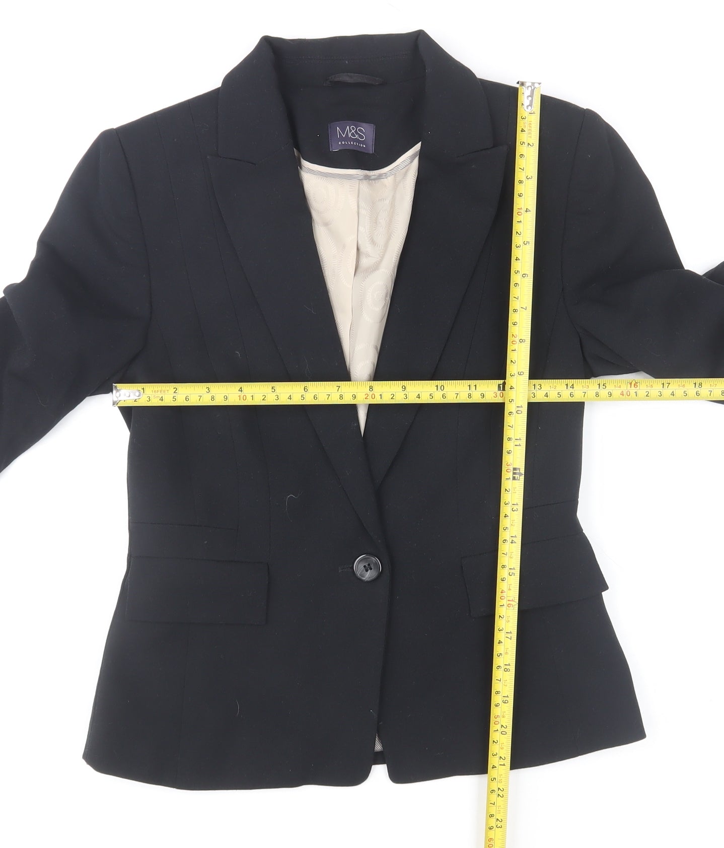 Womens UK Size 6 Marks and Spencer Black Basic Jacket