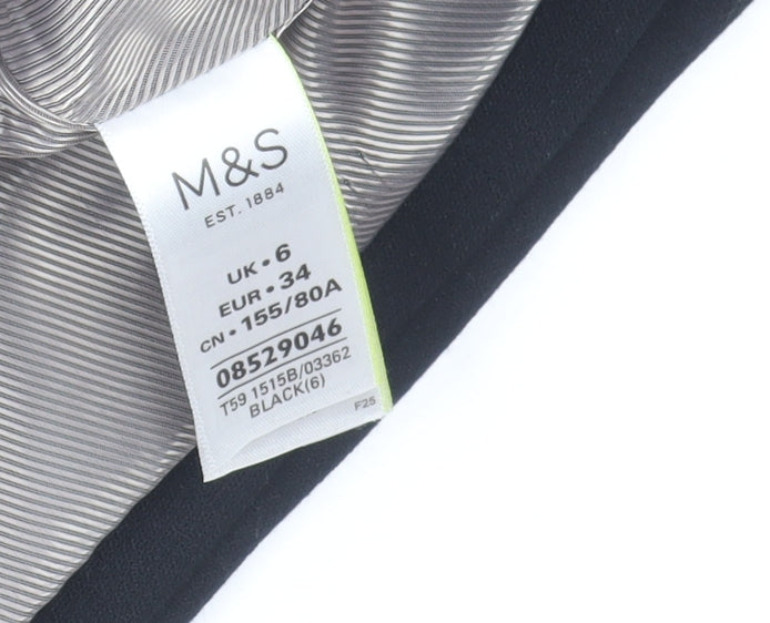 Womens UK Size 6 Marks and Spencer Black Basic Jacket