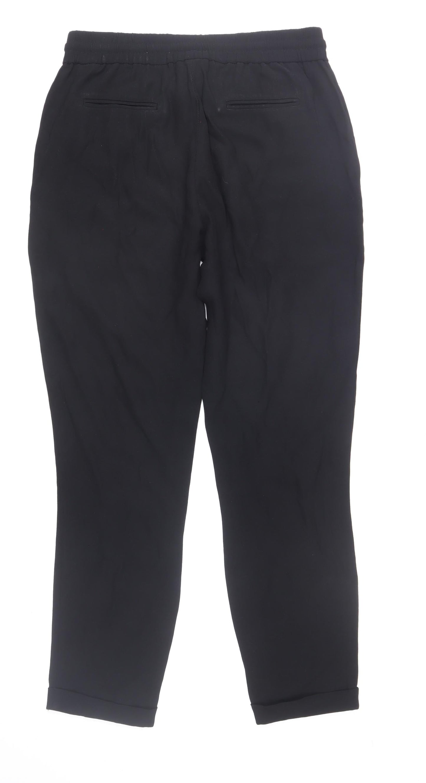 Womens UK Size 6 Trenery Regular Fit Jogger Black Trousers