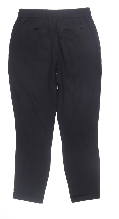 Womens UK Size 6 Trenery Regular Fit Jogger Black Trousers