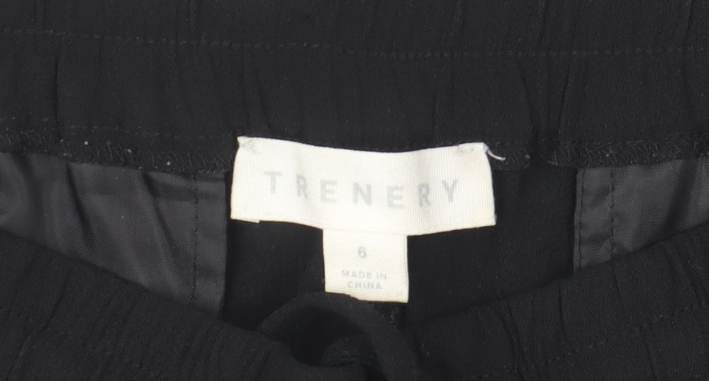 Womens UK Size 6 Trenery Regular Fit Jogger Black Trousers