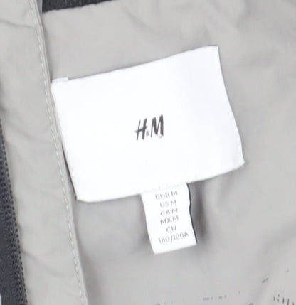 Mens UK Size M H&M Grey Windbreaker Coat