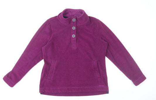 Womens UK Size M Rohan Purple Henley Sweatshirt