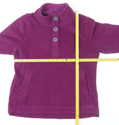 Womens UK Size M Rohan Purple Henley Sweatshirt