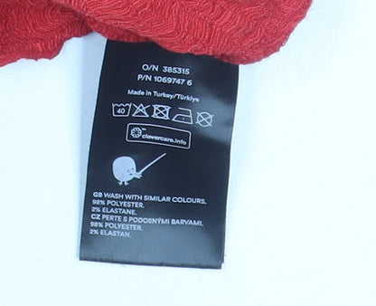 Womens UK Size 12 Monki Red Cropped Button-Up