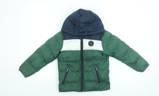 Boys UK Size 5-6 Years Tokyo Laundry Green Puffer Jacket