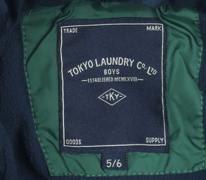 Boys UK Size 5-6 Years Tokyo Laundry Green Puffer Jacket