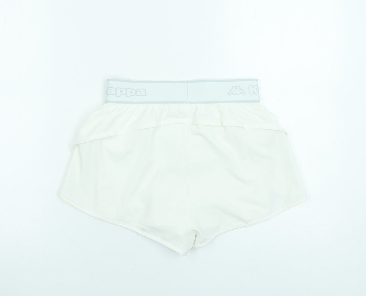 Kappa x Primark Womens White XS Athletic Shorts Lightweight Stretch