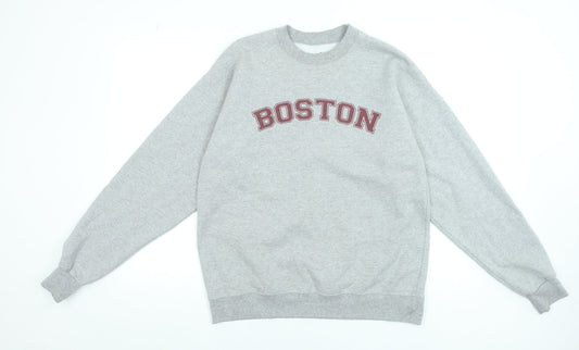 Womens UK Size M Hanes Grey Pullover Sweatshirt