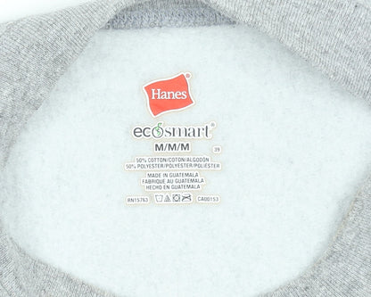 Womens UK Size M Hanes Grey Pullover Sweatshirt