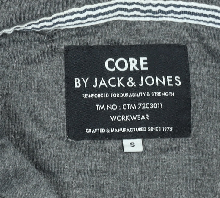 Mens UK Size S JACK & JONES Grey Full Zip Hoodie