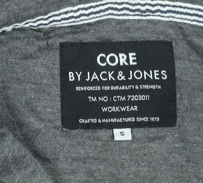 Mens UK Size S JACK & JONES Grey Full Zip Hoodie
