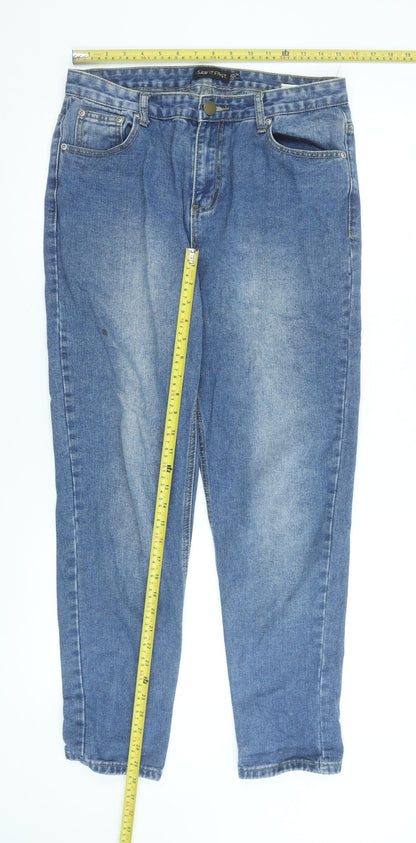 I Saw It First Women’s Blue High Rise Mom Jeans UK 12