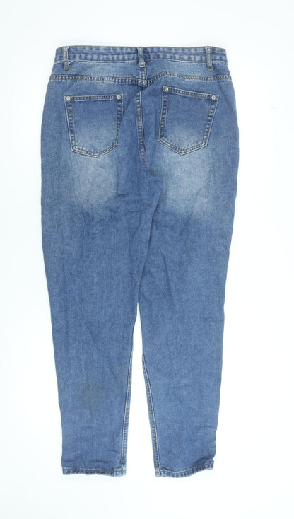 I Saw It First Women’s Blue High Rise Mom Jeans UK 12