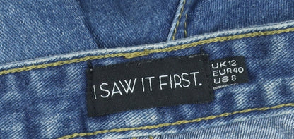 I Saw It First Women’s Blue High Rise Mom Jeans UK 12