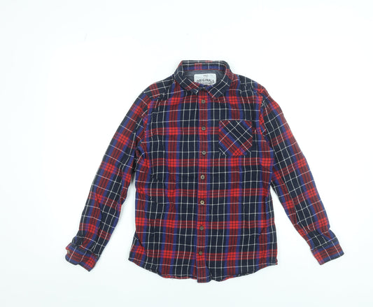 Boys UK Size 11-12 Years Marks and Spencer Multicoloured Basic Button-Up