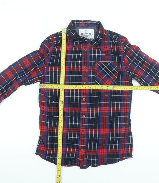 Boys UK Size 11-12 Years Marks and Spencer Multicoloured Basic Button-Up
