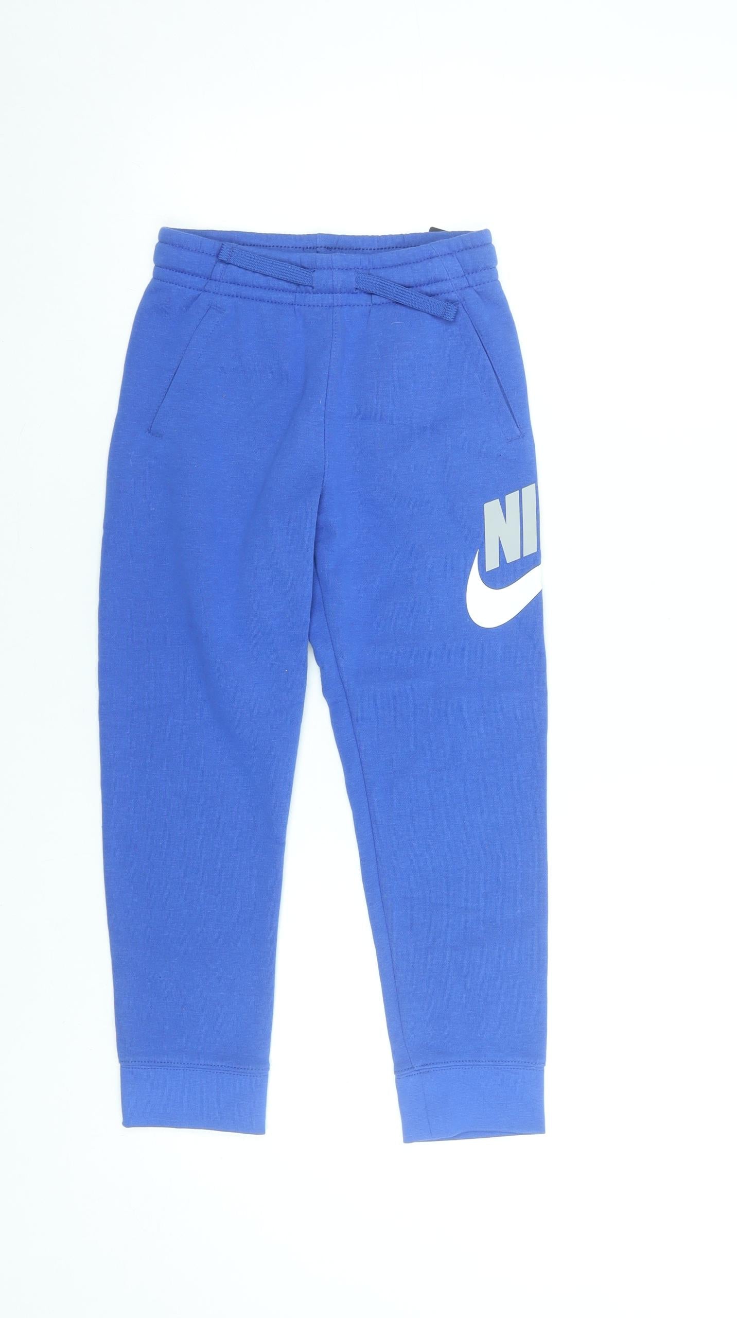 Boys UK Size 6 Years Nike Regular Fit Jogger Blue Trousers