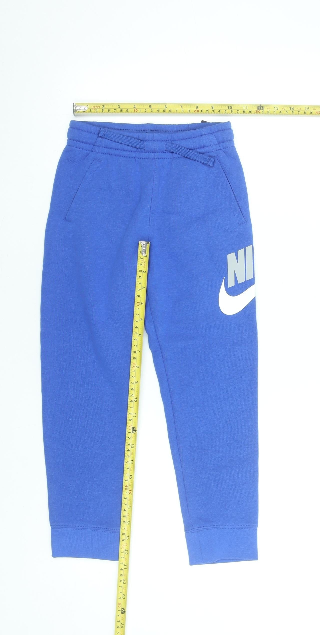 Boys UK Size 6 Years Nike Regular Fit Jogger Blue Trousers