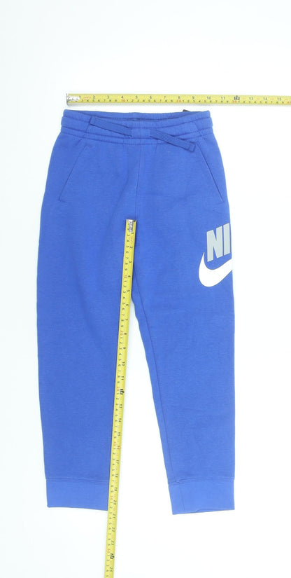 Boys UK Size 6 Years Nike Regular Fit Jogger Blue Trousers