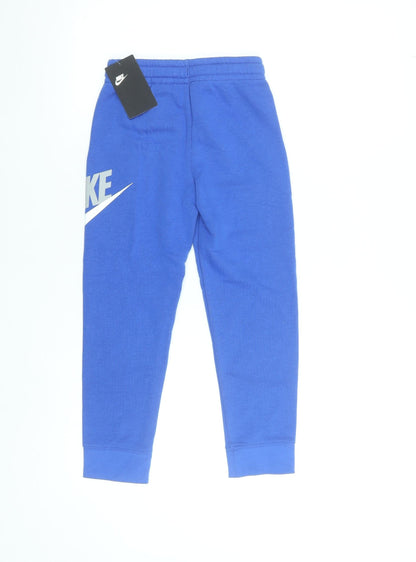 Boys UK Size 6 Years Nike Regular Fit Jogger Blue Trousers