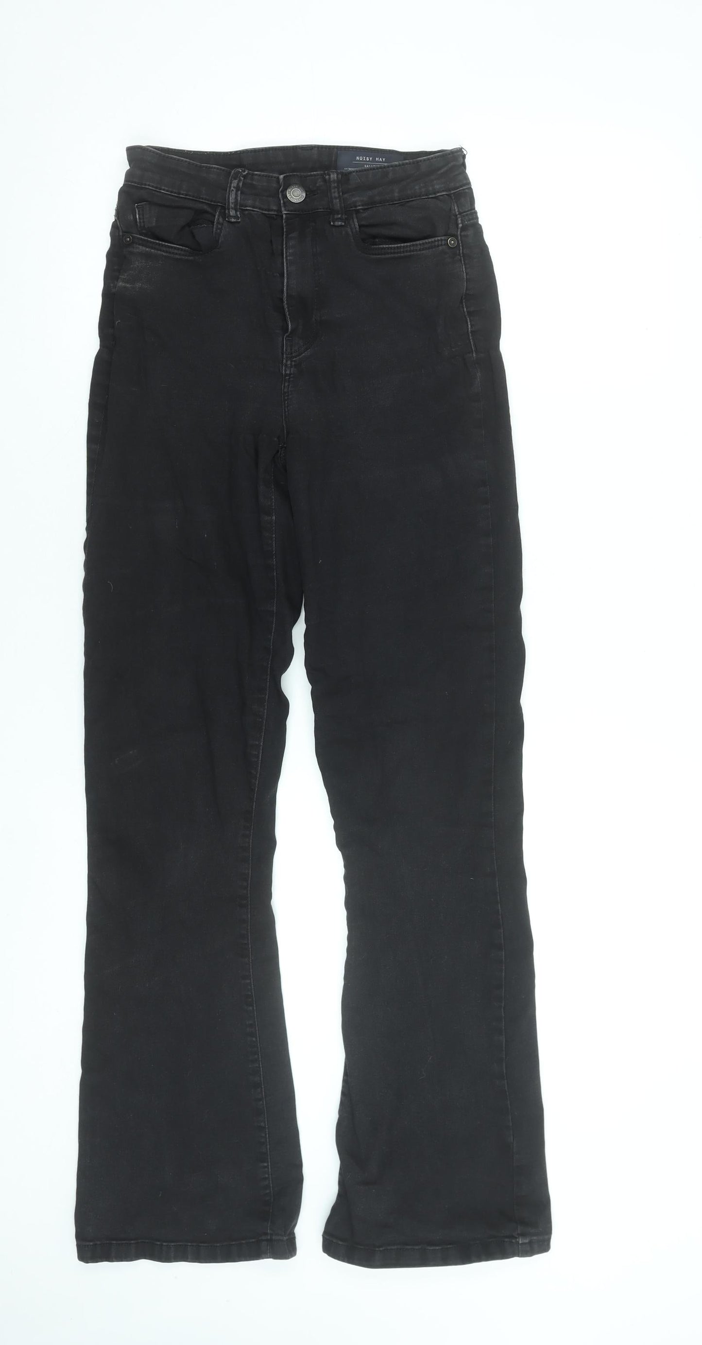 Noisy May Women’s Black Flared High Waist Slim Jeans Size 10