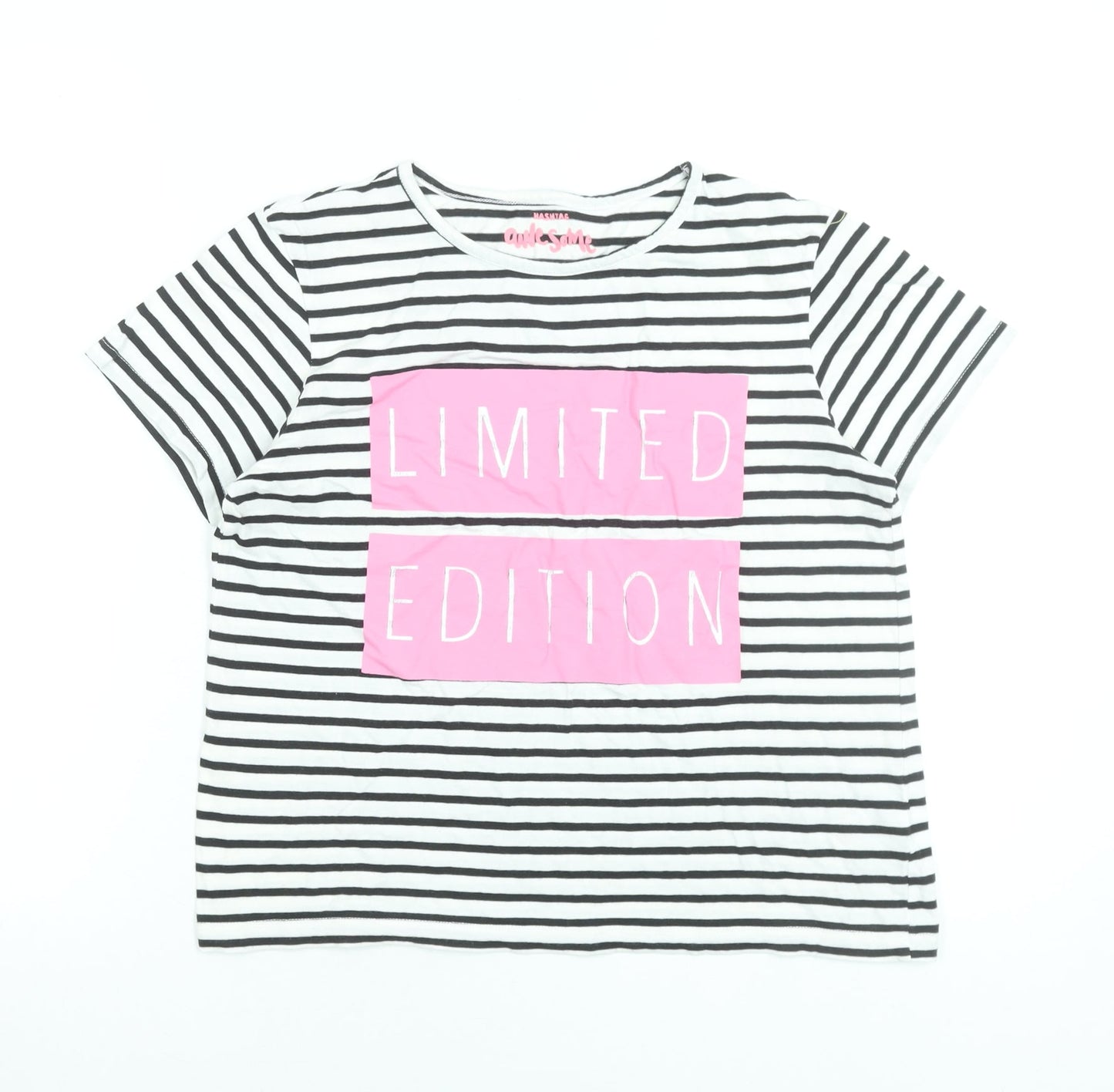Girls UK Size 12-13 Years St. Bernard Black Basic T-Shirt