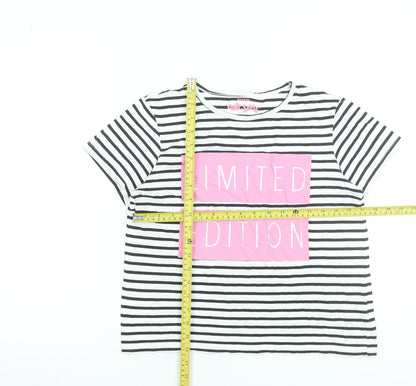 Girls UK Size 12-13 Years St. Bernard Black Basic T-Shirt