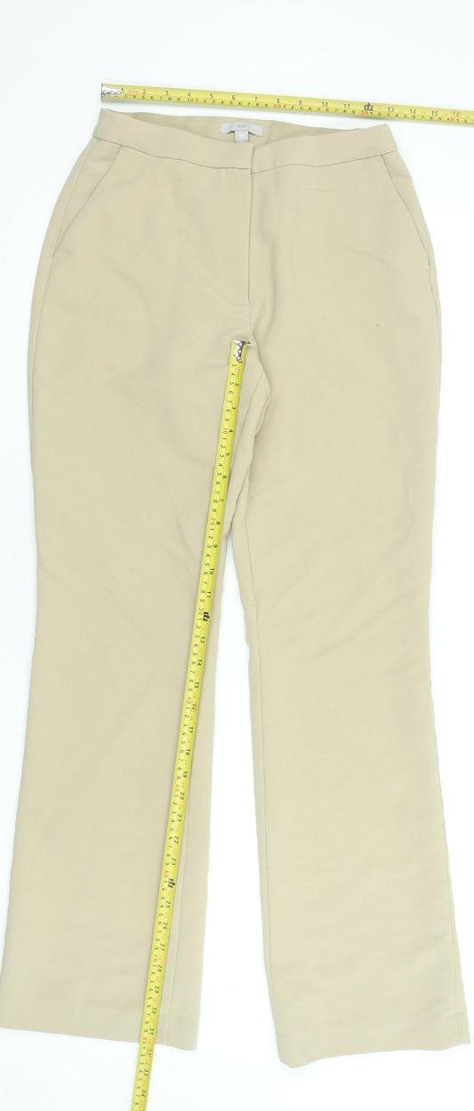 Womens UK Size 12 H&M Regular Fit Chino Beige Trousers