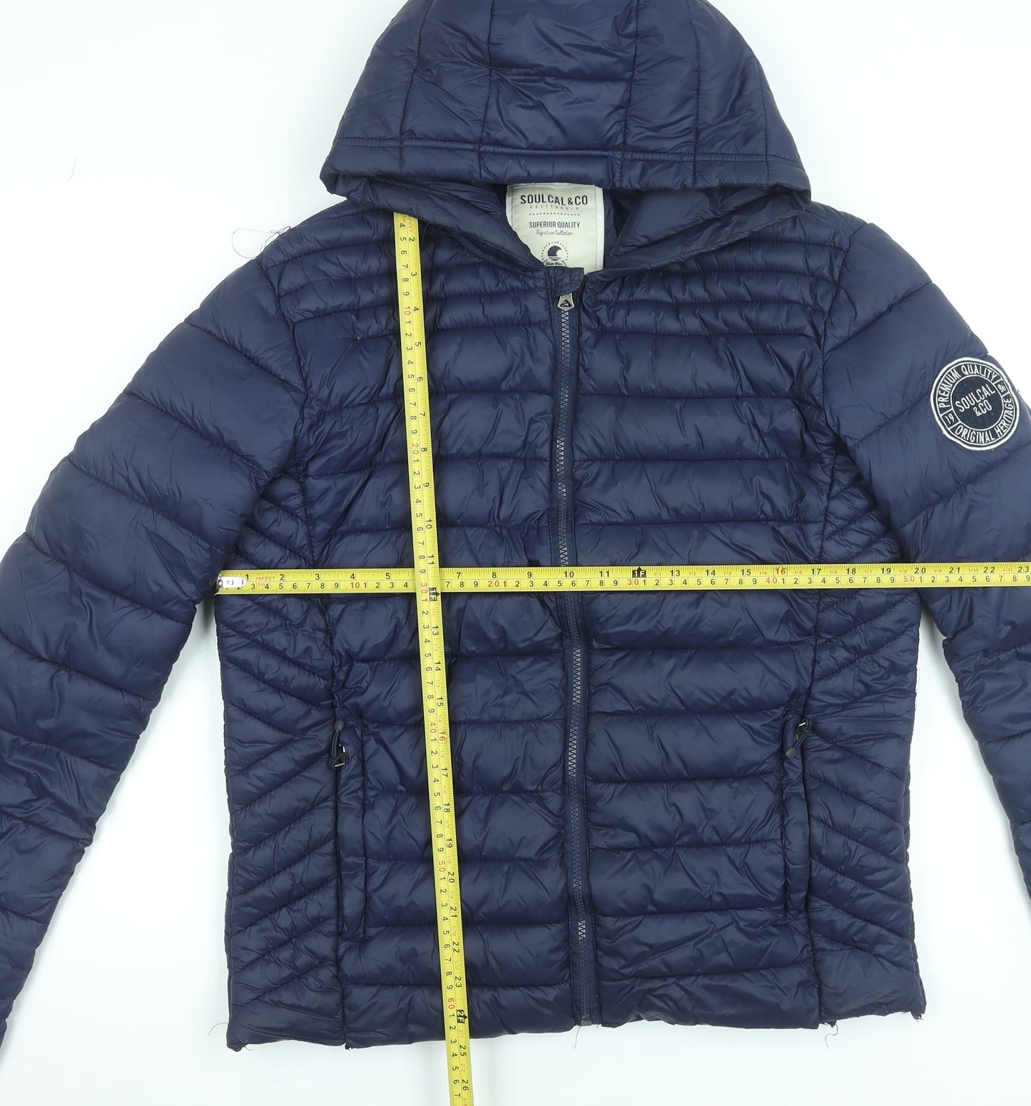 Mens UK Size S SoulCal & Co Blue Puffer Jacket