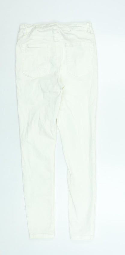 Primark Women Ivory Skinny Stretch Jeans Size 12