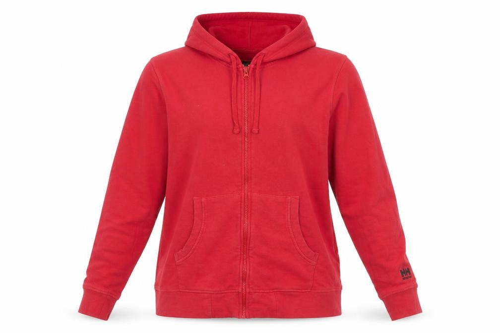 Womens UK Size XL Helly Hansen Red Full Zip Hoodie